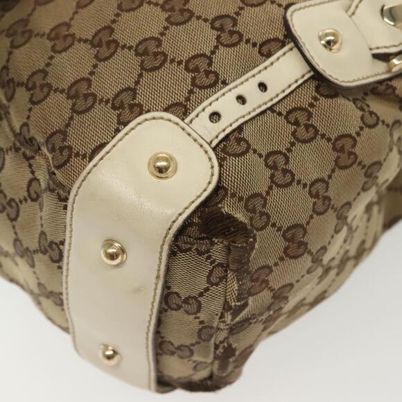 GUCCI GG Canvas Tote Bag Beige Gold - Picture 14 of 16